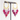 Beaded Dangle Earrings with Gold Hoops: Colorful Pink Statement Earrings - Miel Jewelry