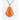 Burnt orange resin cubic zirconia and hematite necklace - Miel Jewelry