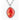 Cherry red resin, hematite and cubic zirconia necklace - red statement necklace, black beaded necklace 