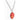 Cherry red resin, hematite and cubic zirconia necklace - red statement necklace, black beaded necklace 