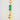 Dainty Gold Drop Earrings with Sparkling Emerald Green Glass Accents: Delicate Timeless Green Drop Earrings - Miel Jewelry