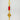 Dainty Gold Drop Earrings with Sparkling Red Glass Accents: Delicate Timeless Red Drop Earrings - Miel Jewelry