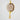 Gold - Leafed Smokey Quartz Earrings: Statement Gold Hoop Earrings - Miel Jewelry
