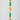 Green Glass Rectangle Link Gold Drop Earrings - Miel Jewelry