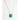 Green onyx and cubic zirconia necklace - Miel Jewelry
