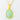 Lime Green Chalcedony Necklace on Delicate Gold Chain – Radiant Green Gemstone Necklace with Gold Accent