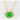 Lime resin and cubic zirconia necklace - green statement necklace cubic zirconia accents, unique gold necklace 