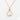 close up of charm on a dainty rose gold necklace, white moonstone charm necklace, dainty pink and white gemstone necklace 