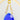 STUNNING Cobalt blue cHALCEDONY AND GOLD HOOP EARRINGS: BOLD Navy GEMSTONE HOOPS - Miel Jewelry