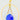 STUNNING Cobalt blue cHALCEDONY AND GOLD HOOP EARRINGS: BOLD Navy GEMSTONE HOOPS - Miel Jewelry