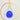 STUNNING Cobalt blue cHALCEDONY AND GOLD HOOP EARRINGS: BOLD Navy GEMSTONE HOOPS - Miel Jewelry