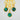 close up green quartz stones  on gold filigree earrings, long gold drop earrings with green gemstones for formal evening outfit 